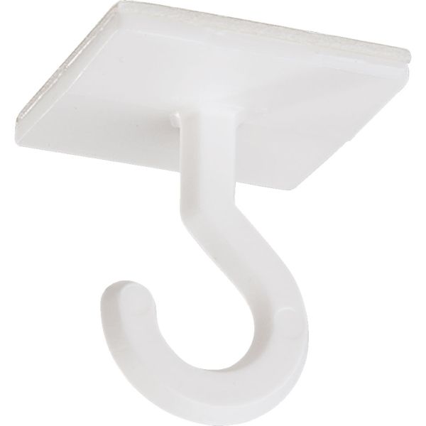 Deckenhaken zur Deckenbefestigung weiß Kunststoff selbstkl. 25x25mm 10